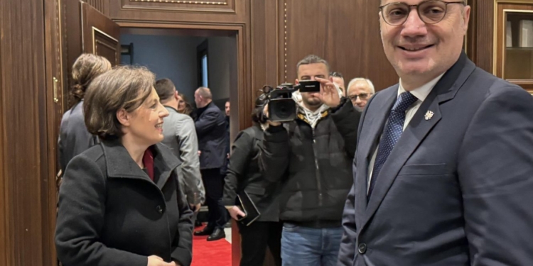 Kryediplomati shqiptar në takim me Gërvallën