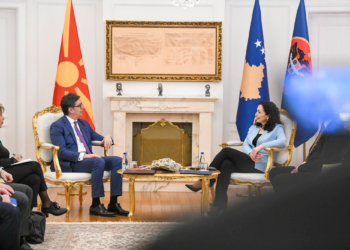 Osmani pas takimit me Pendarovskin: Kosova e meriton ta marrë statusin e vendit kandidat në BE