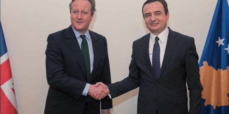 Cameron në takim me Kurtin: Jam këtu për të përforcuar faktin që ne ju mbështesim