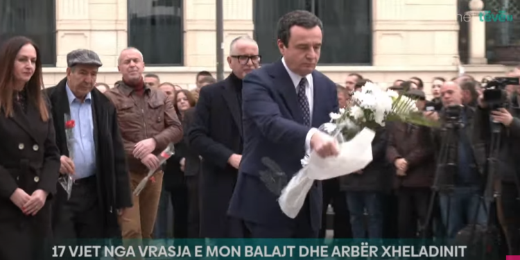 17 vjet nga vrasja e Mon Balajt dhe Arber Xheladinit, Kurti: Protesta filloi paqësore, por nuk përfundoi e tillë