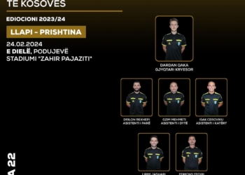 Caktohen gjyqtarët për javën e 22-të, Çaka në derbin Llapi – Prishtina