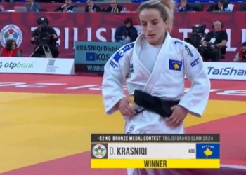 Distria Krasniqi fiton medalje të bronztë në Grand Slamin e Tbilisit