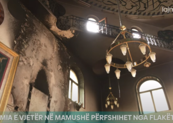 Rryma dyshohet se është shkaktari i djegies së xhamisë në Mamushë, dëmi mbi 50 mijë euro