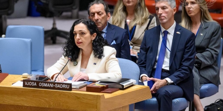 Osmani ka udhëtuar në ShBA, përfaqëson Kosovën në Këshillin e Sigurimit të Kombeve të Bashkuara