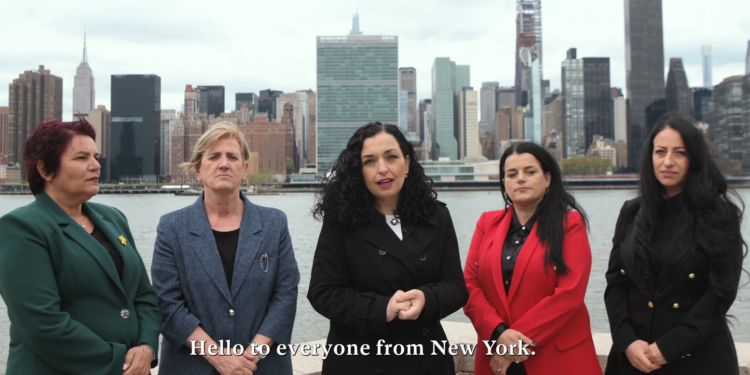 Osmani në Këshillin e Sigurimit e shoqëruar nga katër gra heroina nga Kosova