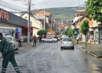 Komuna e Rahovecit: Ujërat e mbledhur në disa segmente rrugore janë shkarkuar dhe tani gjendja është përmirësuar