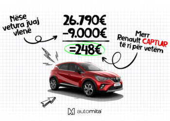 Kerr Renault Captur i ri “00”, plus mundësi udhëtimi në Evropë veç me Auto Mita