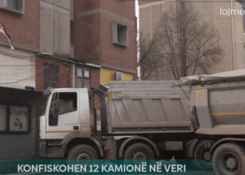Konfiskohen 12 kamionë në veri, dyshohet se u përdorën për barrikadimin e rrugëve në vitin 2022