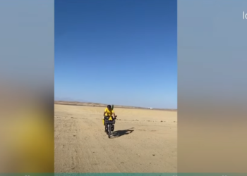 Pas 42 ditësh, shkupjani me biçikletë arrin në Qabe