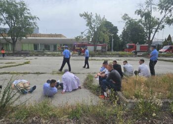 Detaje nga ushtrimi fushor nga një “shpërthim” në Aeroportin e Prishtinës