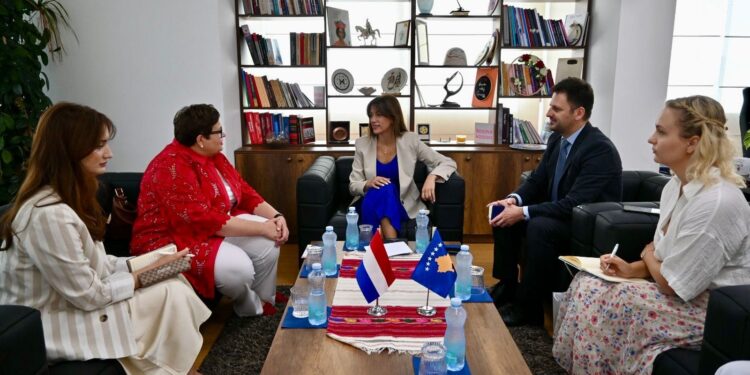 Haxhiu takohet me ambasadoren e Holandës, theksohet kontributi që dha për Kosovën