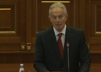 Blair i drejtohet Kuvendit të Kosovës, Konjufca: Dha kontribut të jashtëzakonshëm në ditët më të vështira