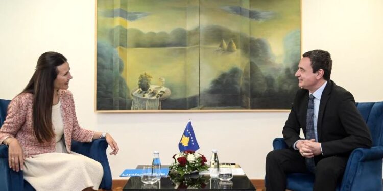 Kurti priti në takim drejtoreshën e re të Zyrës së UNICEF-it në Kosovë, Veronika Vashchenko