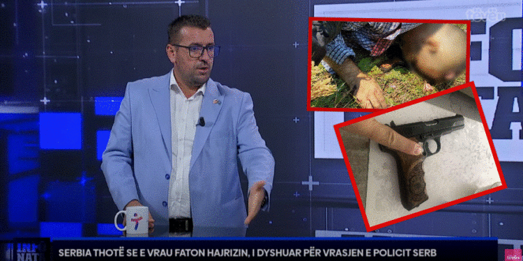 Rrecaj: Fotografitë me armatimin e Hajrizit me emblemë të UÇK-së janë të montuara
