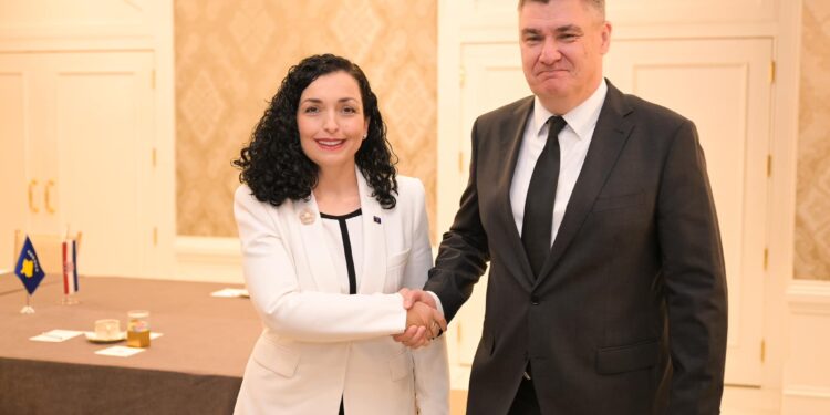 Osmani takohet me homologun kroat, diskutojnë për aspiratën e Kosovës për t’u anëtarësuar në NATO