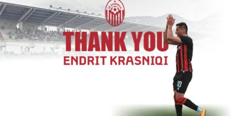 Endrit Krasniqi ndahet me KF Shkëndijën
