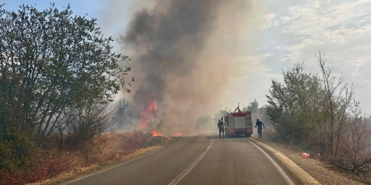 Zjarr në dy fshatra të Rahovecit, Latifi: Situata e vështirë