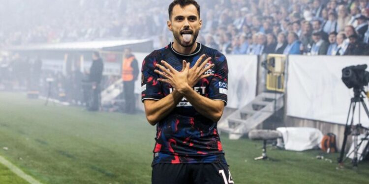 Nedim Bajrami në formacionin e xhiros së parë në Ligën e Evropës