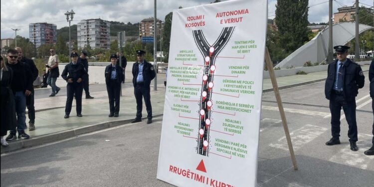 PSD mbajti aksion kundër veprimeve të Qeverisë në veri: Çojnë në autonomi për serbët