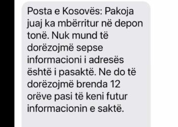 Kush po dërgon mesazhe në emër të Postës së Kosovës?