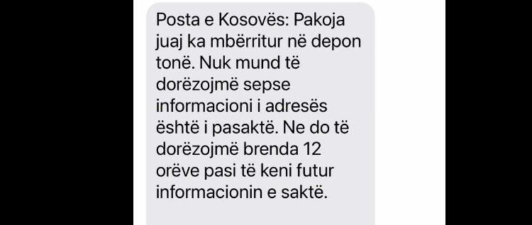 Kush po dërgon mesazhe në emër të Postës së Kosovës?