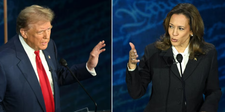 Harrisi hidhet në sulm në një debat sprovues me Trumpin