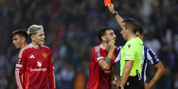 Arsyeja pak e njohur pse Unitedi nuk mund ta apelojë kartonin e kuq të Bruno Fernandes ndaj Portos