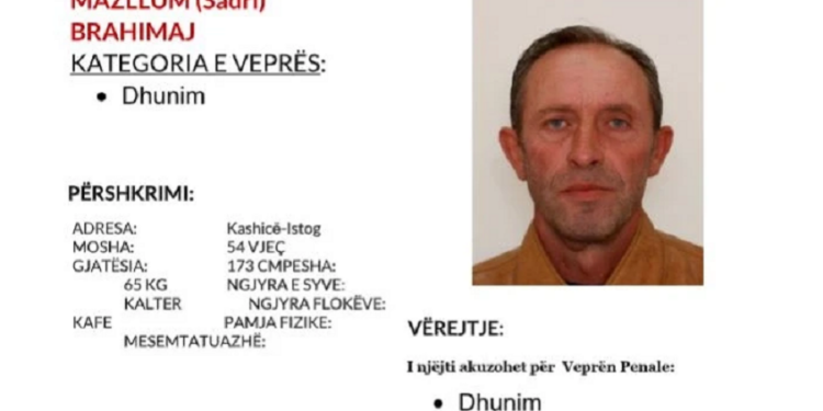 Policia kërkon ndihmë për gjetjen e 54-vjeçarit, dyshohet për dhunim