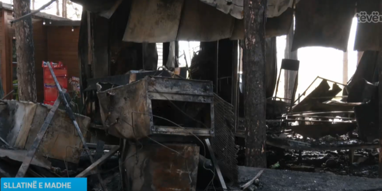 30 mijë euro dëmi i shkaktuar nga zjarri në lokalet te “Pishat” në Sllatinë të Madhe