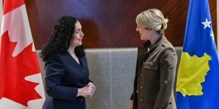 Osmani takoi ministren e Punëve të Jashtme të Kanadasë, diskutuan për situatën e sigurisë në Kosovë