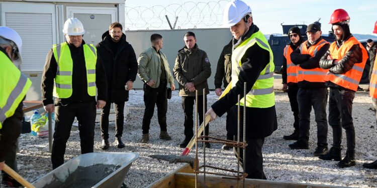 Vendoset gurthemeli i nënstacionit policor në Izvor të Zveçanit
