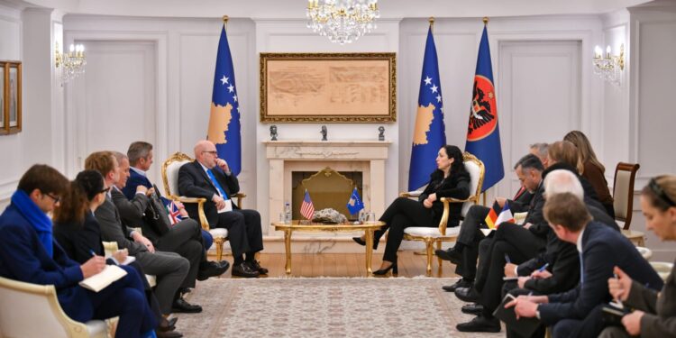 Shpërthimi në Ibër-Lepenc, Osmani takon ambasadorë të shteteve të Quint-it dhe BE-së