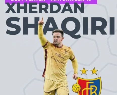 Shaqiri, më i miri i javës në Zvicër