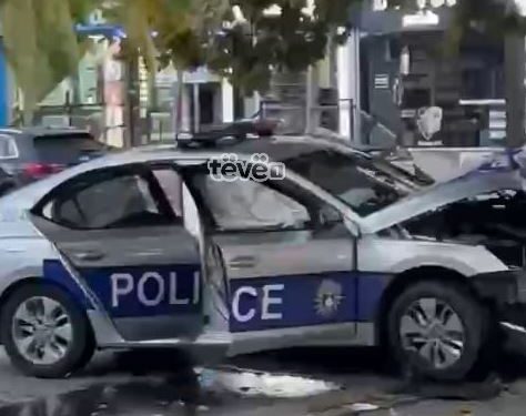 Vetura e policisë përfshihet në një aksident në Prishtinë