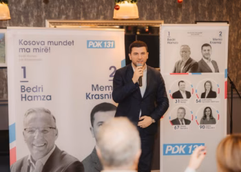 Krasniqi në Gjakovë: Me Hamzën kryeministër, Kosova do të jetë më mirë