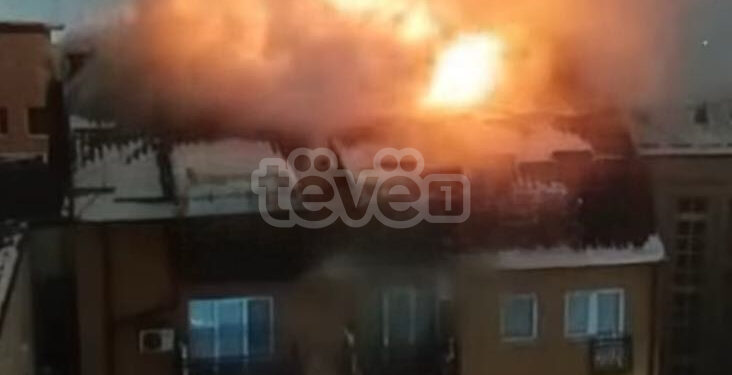 Përfshihet nga zjarri një ndërtesë banimi në Ferizaj, nuk raportohet për të lënduar