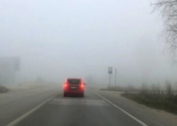 Mjegull e madhe, Policia bën apel për kujdes gjatë vozitjes