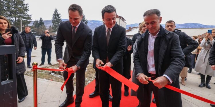 Kurti merr pjesë në hapjen e pikës së re të Bankës Ekonomike në Leposaviq