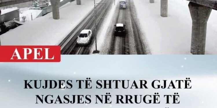 Kushtet atmosferike, Policia apelon qytetarët për kujdes të shtuar dhe përshtatje të shpejtësisë në komunikacion