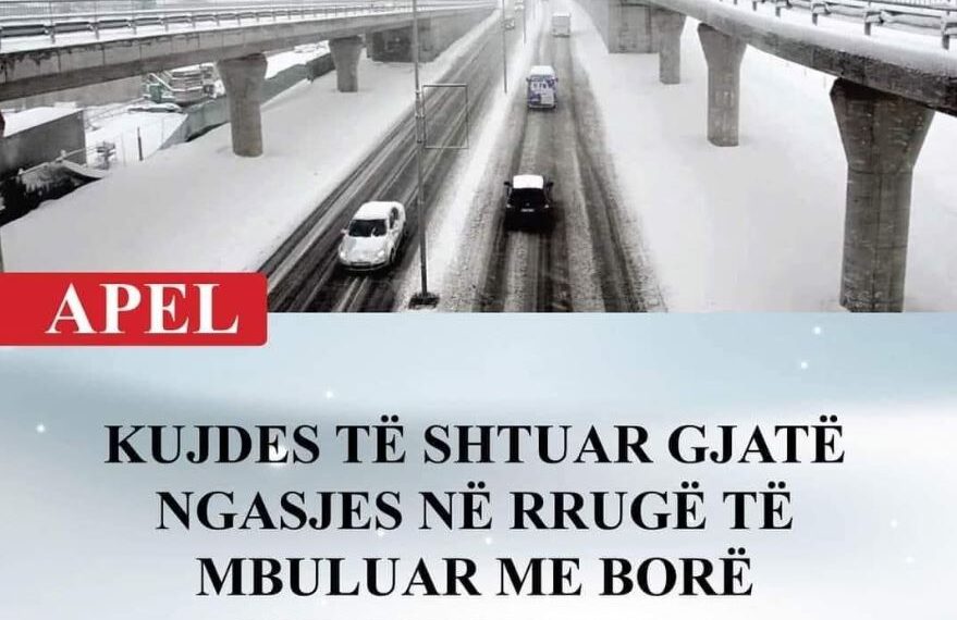 Kushtet atmosferike, Policia apelon qytetarët për kujdes të shtuar dhe përshtatje të shpejtësisë në komunikacion