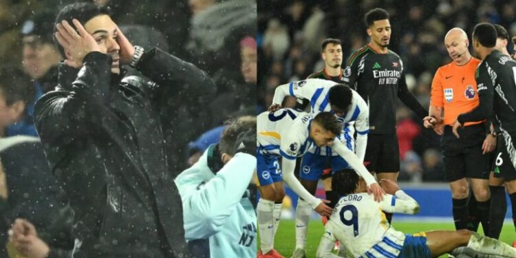 Arteta shpërthen për penalltinë e Brightonit