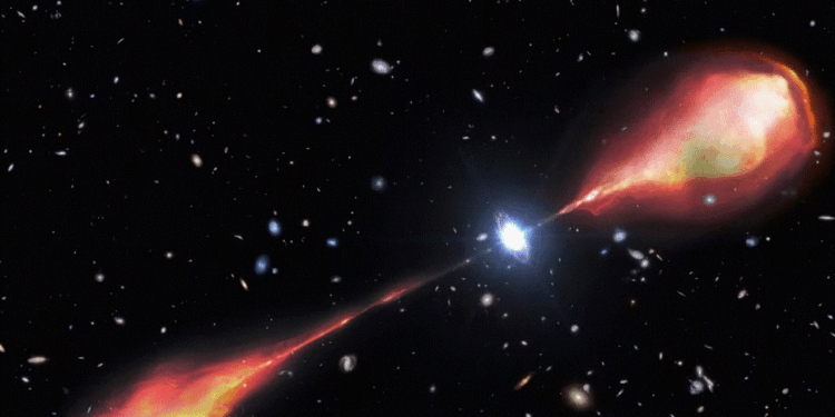 Teleskopët vëzhgojnë një valë radioje masive nga një objekt i ndritshëm dhe i hershëm në univers