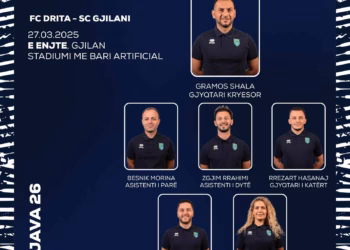 Caktohen zyrtarët e ndeshjeve të Superligës