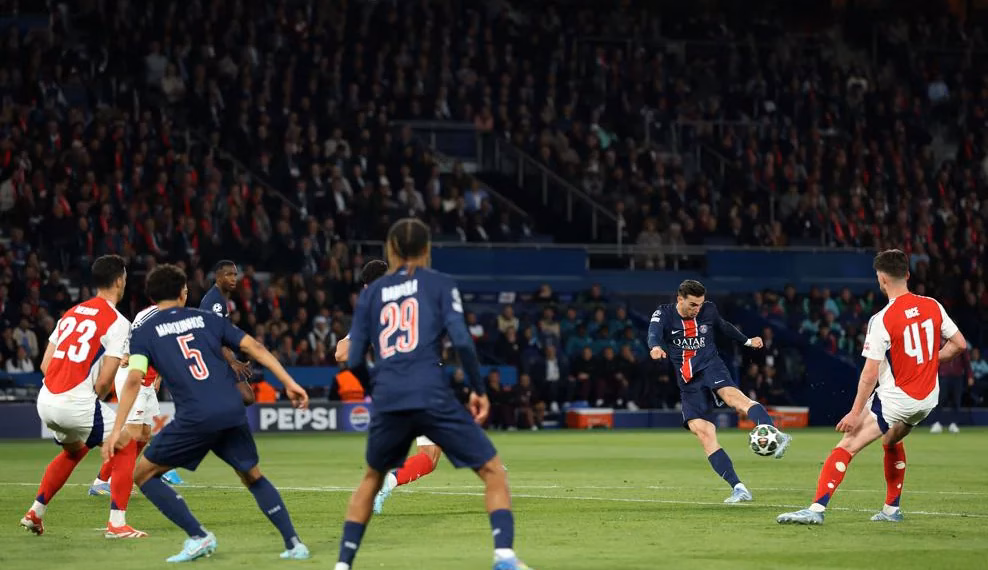 PSG-ja në epërsi ndaj Arsenalit, pas 45 minutave