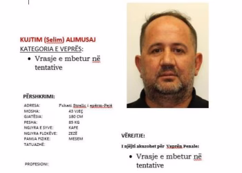 Policia kërkon bashkëpunim nga qytetarët për lokalizimin e një të dyshuari për vrasje në tentativë në Pejë