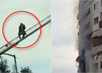 Zjarrfikësi shpëton fëmijën nga banesa që kishte marrë flakë në Tiranë