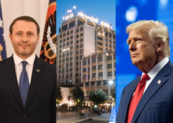 Bashkëshorti i Presidentes Osmani i propozon Donald Trump transformimin e Hotel Grand në Prishtinë pas tërheqjes nga Beogradi