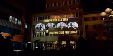 ‘Liria Ka Emër’ projekton mesazhin “Ende duke mbrojtur lirinë tonë” në objektin e Presidencës