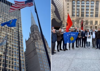 Flamuri i Kosovës ngritet në Çikago për 18-vjetorin e Pavarësisë