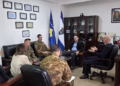 Drejtori Rajonal i Policisë në Ferizaj pret në takim komandantin e KFOR-it për Rajonin Perëndimor